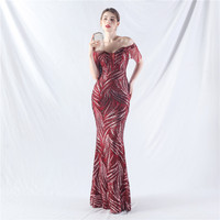 31963-S # New Palace Fishbone Vest Waist Tight Strap Heavy Industry High-end Evening Fat Lady Dress Plus Size Dress Super Size
