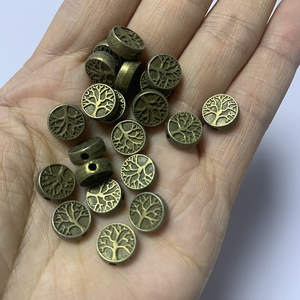 Accessori per Gioielli Fai-da-Te, Perline Distanziatrici Vintage in Lega da 8mm con Albero della Vita per Creazione di Gioielli - Product Image 3