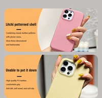 Nouveau Ins Girly Lychee PU étui de téléphone en cuir pour iPhone 17 16 15 14 13 Pro Max Android Smartphone couverture Chic couleurs