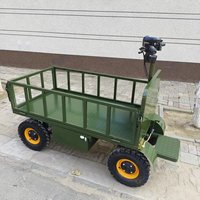 Chariot à plateforme électrique à quatre roues, très vendu, facile à utiliser, adapté à divers scénarios, personnalisable