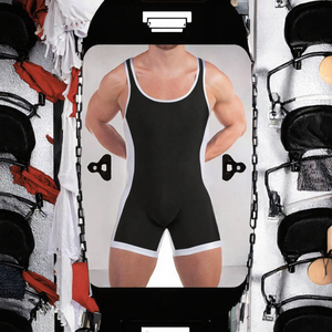 Mens Wrestling Singlet Close Fit One Piece Martial Arts <b>Romper</b> Breathable Sports Training Wear Stretch Athletic Uniform Gear Set - Product Image 3