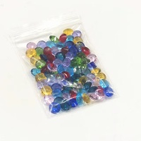Perles en verre arc-en-ciel en cristal de diamant de 10 mm, polies, écologiques, cristaux de diamant Feng Shui, artisanat décoratif, cadeau, décoration de mariage