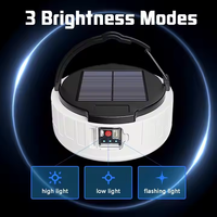 Lanterne de camping solaire à LED Portable Étanche Solaire USB Rechargeable Télécommande Intérieur Extérieur Lumière d'urgence Camping Lumière