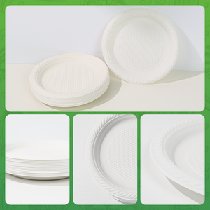 Assiette jetable biodégradable et <span class=keywords><strong>réutilisable</strong></span> en amidon de maïs de 6 pouces, compatible micro-ondes, pour fêtes et mariages - Product Image 3