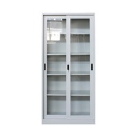 Meubles de bureau scolaire, armoire en acier à porte coulissante, armoire de rangement de fichiers en métal à bas prix