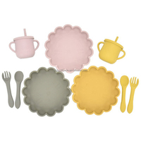 Plaque en silicone classique divisée pour tout-petits avec base à ventouse