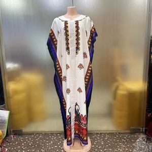 Neues Lässiges Loses Bedrucktes Heißes Diamant-Nigerianisches Mode-Design Elegantes Afrikanisches Damen-Langkleid - Product Image 4