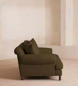 Canapé moderne de luxe pivotant et inclinable avec cadre en bois et revêtement en tissu - Product Image 5