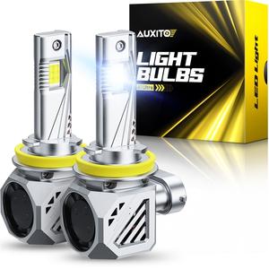 AUXITO 1:1 mini size Factory direct original bulbs 6500K White Driving LED headlight bulbs H11 H8 H9 Non-polarity Play and <b>Plug</b> - Product Image 5