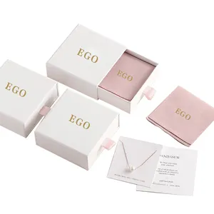 珠宝品牌定制戒指盒项链天鹅绒包包装的完整包装解决方案，带有您自己的标志