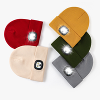 Berretto LED con Luce, Unisex, Caldo Cappello Invernale con Luci, Berretto con Lampada Frontale LED, Cappello Invernale Lavorato a Maglia con Luce Notturna, Torcia