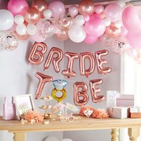 Ballons en latex or rose, film aluminium, pour décorations de fête, célébrations de remise de diplômes, ensemble pour future mariée
