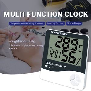 Medidor Digital Profesional de Temperatura y Humedad para Espacio de Trabajo de Extensiones de Pestañas, Color Blanco - Product Image 5