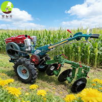 Nueva Tractora Manual Diésel de 12HP de Uso Pesado con Arado de Discos - Herramienta Agrícola Profesional para la Recuperación de Tierras de Cultivo