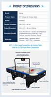 Table de hockey sur air de 8 pieds pour salle de jeux à domicile avec marqueur électronique, pieds réglables, surface ignifuge, certifiée CE, ventilateur