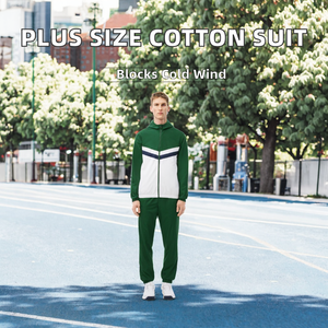 Conjunto Deportivo Unisex de Talla Grande, Personalizado, Transpirable, Resistente al Viento, Estampado o Liso, para Invierno, Running, Entrenamiento, Casual, 100% Algodón - Product Image 2