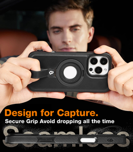 GSCASE Bulk Wholesale Magnetic Kickstand Leather Phone Cases Cover avec Ring Holder pour iPhone 15 <span class=keywords><strong>Pro</strong></span> Max 16 <span class=keywords><strong>Pro</strong></span> 16 Phone Case - Product Image 2