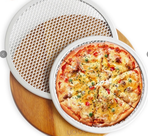 ตะแกรงอบพิซซ่าอะลูมิเนียมอย่างดี สำหรับอบให้กรอบ ถาดตาข่ายสำหรับพิซซ่าและอาหารอื่นๆ - Product Image 5