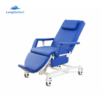 Chaise de donneur de prélèvement de sang patient multifonction utilisée à hauteur réglable électrique chaise de traitement de dialyse