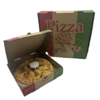 Caja de Pizza con Logotipo Personalizado, Embalaje de Cartón Corrugado de Alta Calidad, Portátil e Impresión en Relieve