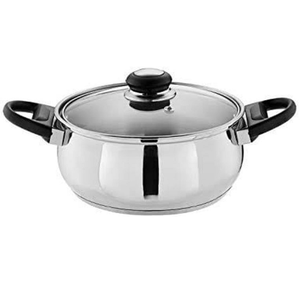 Casserole en acier inoxydable à fond à induction avec couvercle hermétique, base épaisse et construction durable, idéale pour la cuisson - Product Image 3