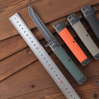 Couteau pliant Bochen G10 avec manche en fibre de nylon, couteau de poche pour le camping, la randonnée et la chasse, idéal pour un cadeau, orange, vert, kaki