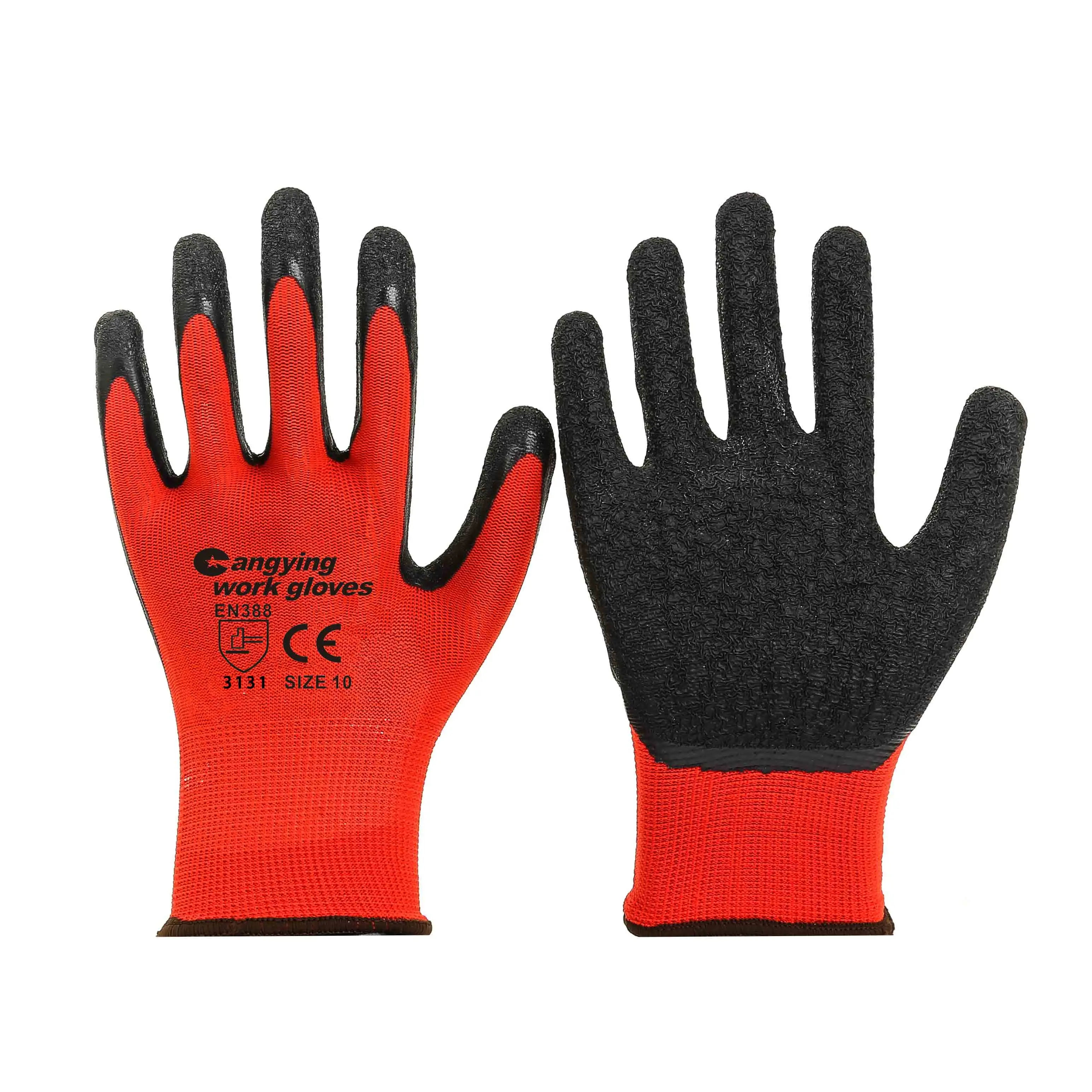 Китайские Заводские поставки резиновых защитных перчаток промышленные рабочие перчатки 13 калибра латексные перчатки