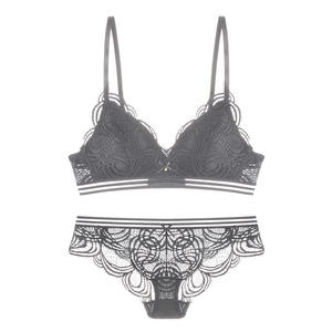 <span class=keywords><strong>Taobao</strong></span> Roll Grass Pattern pizzo profondo V senza anello in acciaio reggiseno sottile biancheria intima vendita diretta della fabbrica - Product Image 4