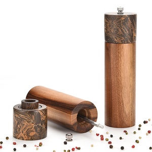 Ensemble <span class=keywords><strong>moulin</strong></span> à <span class=keywords><strong>sel</strong></span> et à poivre manuel en bois, écologique, de haute qualité, pour cuisine domestique, utilisation <span class=keywords><strong>humide</strong></span> et sèche - Product Image 2