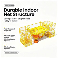Parcours d'obstacles en filet de cordes personnalisable pour enfants, équipement de terrain de jeu intérieur commercial durable