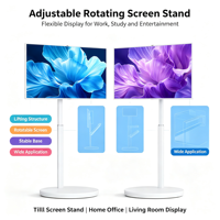 Kios Layar Sentuh Putar 27 Inci Android Digital Signage 1920X1080 dengan Dudukan Lantai untuk Periklanan