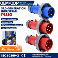 Prise industrielle étanche IP67 2026, 220-415V 16A 3P+N+E 5 broches, prise et fiche industrielles, normes UK US EU AU