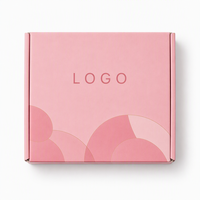 Boîte d'expédition en carton ondulé rose Sakura, logo personnalisé imprimé, emballage cadeau, boîtes pliables en carton