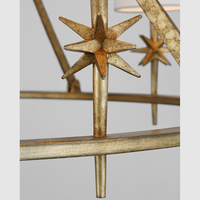 XZ americano contemporáneo de lujo clásico hierro vela anillo de iluminación lámpara colgante redondo negro candelabros luces colgantes