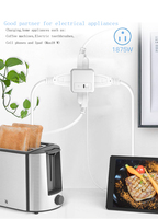 Enchufe de extensión UE/EE. UU., 4 salidas, 3 puertos Usb tipo C, puerto de carga rápida, 250V, 3.1A, tira de alimentación USB, cubo mágico, enchufe de cubo de alimentación