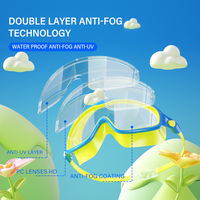 Masque de natation pour enfants YL600A avec bouchons d'oreilles en silicone, option de sangle, anti-buée, vision claire, réglable pour l'entraînement à la natation