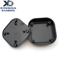 Boîtier électronique en plastique ABS miniature carré à coins arrondis, moulé par injection, noir, lisse, pour petit module PCB sans fil