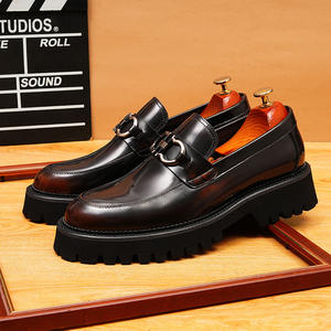 Zapatos de Cuero para Hombre, Estilo Moderno, para Oficina, Carrera, Fiesta, Cómodos, Transpirables, Impermeables, Antideslizantes, que Aumentan la Estatura, a la Moda - Product Image 1