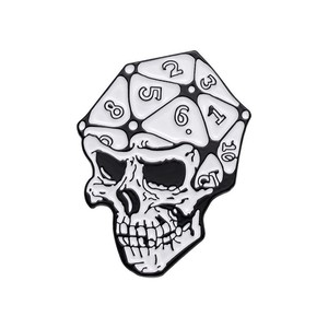 Broche de luxe en métal, motif dés D20, thème Dragons et jeux de rôle (DnD RPG), accessoire de mode pour hommes et femmes, vente en gros - Product Image 4