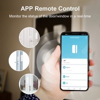 Sensor Inteligente WiFi Tuya para Puerta y Ventana con Batería para Seguridad en el Hogar, Exteriores, Garaje y Automóvil