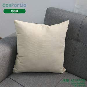 Cuscino e cuscino decorativo in velluto a coste Panama bianco riso 45x45 Cojin - Product Image 3