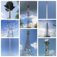 Pylônes de télécommunications galvanisés à chaud 10m 15m 50m, tours tubulaires en acier cornière, tours de communication, accessoires pour tours de télécommunications