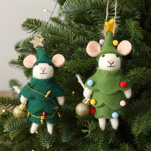 Adorno de Ratón Textil Bestwish, Decoración Ecológica e Impermeable para Árbol de <span class=keywords><strong>Navidad</strong></span> con Diseño de Dibujos Animados - Product Image 2
