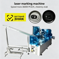 Machine de marquage laser à vision optique pour la traçabilité des couvercles de canettes en aluminium de boissons, conforme au système de codage Chestny Znak, 36 000 pièces/heure