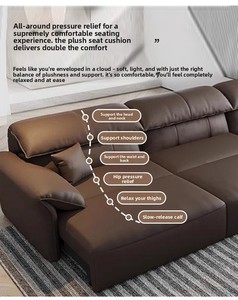 Set di Divani in Pelle di Prima Qualità con Movimento Elettrico, Reclinabili in Stile Italiano Moderno per Arredamento di Ville <span class=keywords><strong>e</strong></span> Hotel di Lusso - Product Image 5