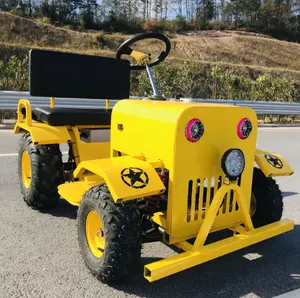 Freizeitpark Ausrüstung Mini-Traktor Elektrisch für Kinder Akku Pedal mit Cool Licht Musik Autofahrt