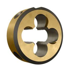 KRINO - 1216514X2 HSS-TIN Round die - EAN 8014249249283 POWER <b>TOOLS</b> ACCESSORIES <b>THREAD</b> REPAIR ACCESSORIES - Product Image 1