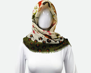 Personnalisé Double Face Femmes Cou Châle Laine Soie <span class=keywords><strong>Carré</strong></span> Écharpe Sergé Croix Chevrons Armure Deux Visages Imprimé Adulte Département - Product Image 5