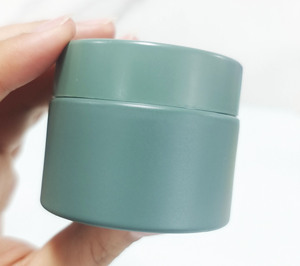 Bodily Cream Jar With Box 100g Round <b>Glass</b> <b>Container</b> White Lid Blue Packaging Cosmetic Storage Bottle For Face Care - Product Image 2
