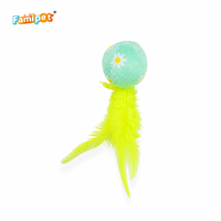 Jouet en peluche doux et froissé pour chaton, design coloré sur le thème du printemps, avec herbe à chat, fabriqué par Famipet